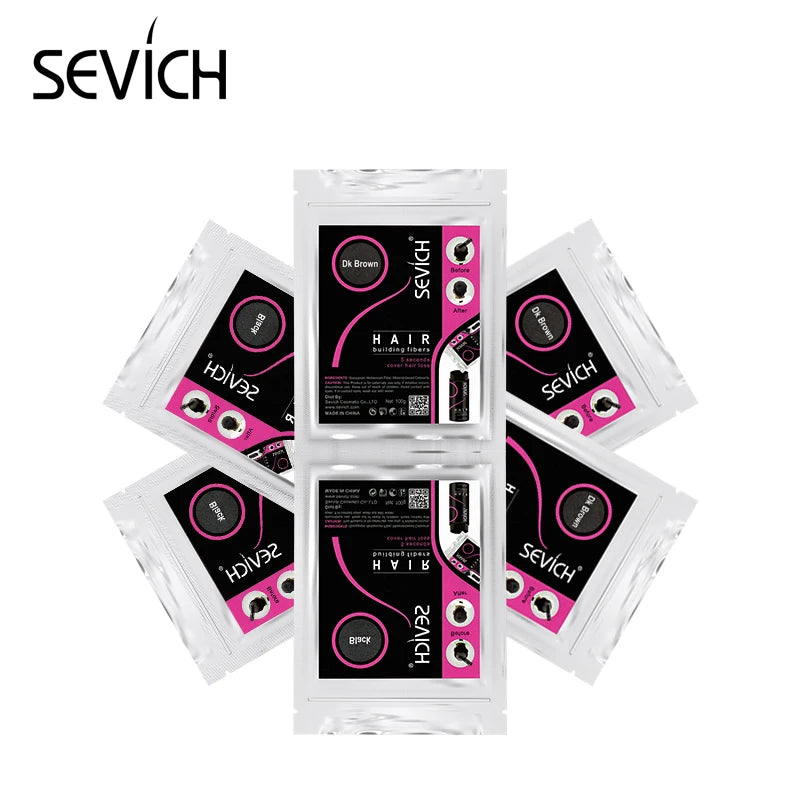 Sevich 100g Hair Building Fiber Keratin Hair Fiber Instant Styling Color Powder Extension Thinning Thickening Hair Growth