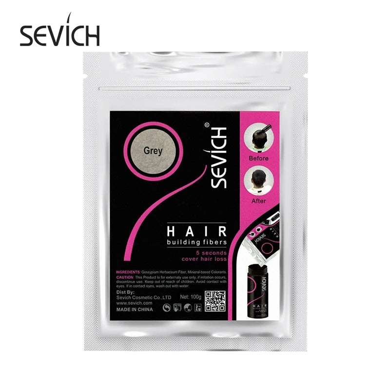 Sevich 100g Hair Building Fiber Keratin Hair Fiber Instant Styling Color Powder Extension Thinning Thickening Hair Growth